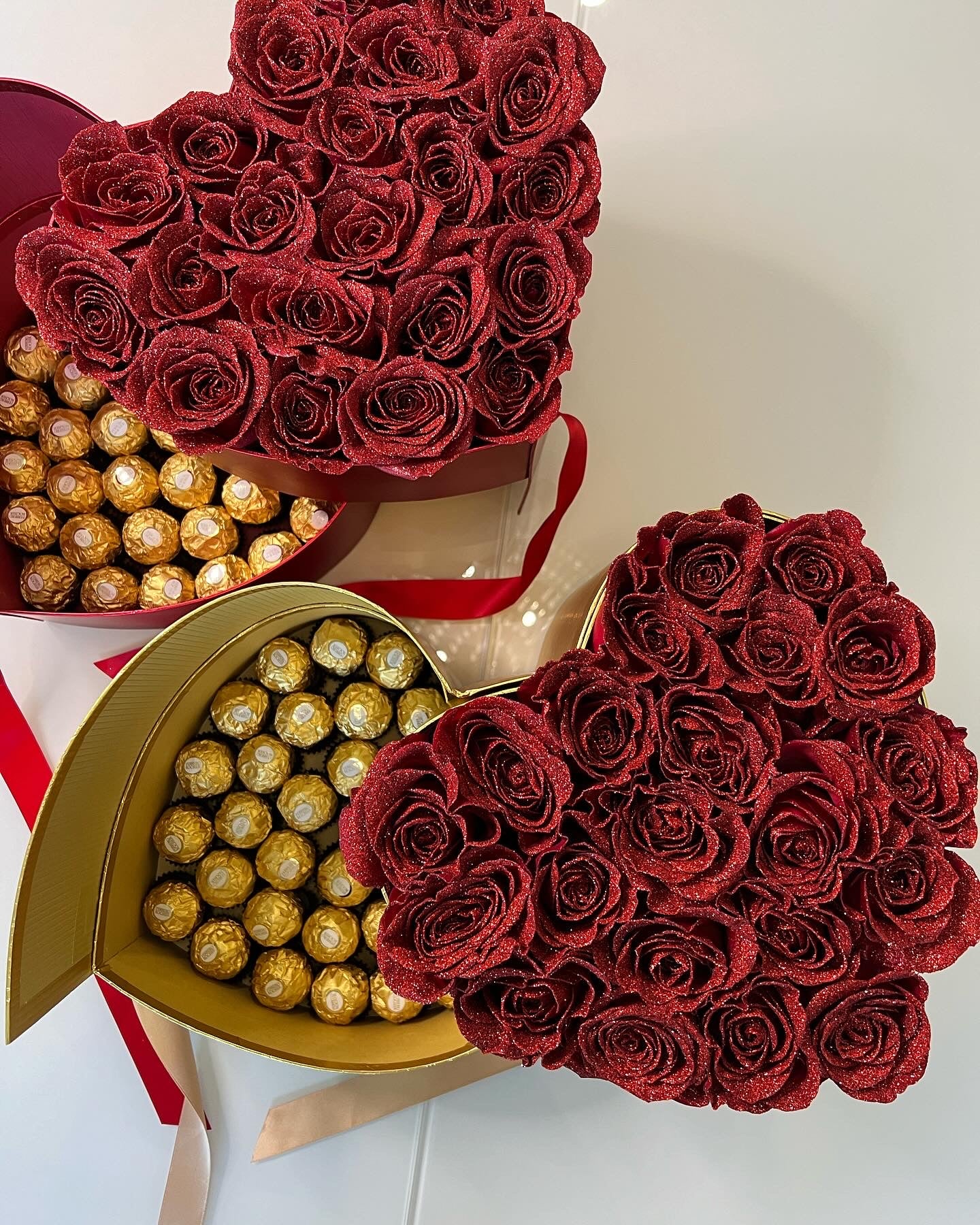 Romantic Heart Two Drawer Rose Box