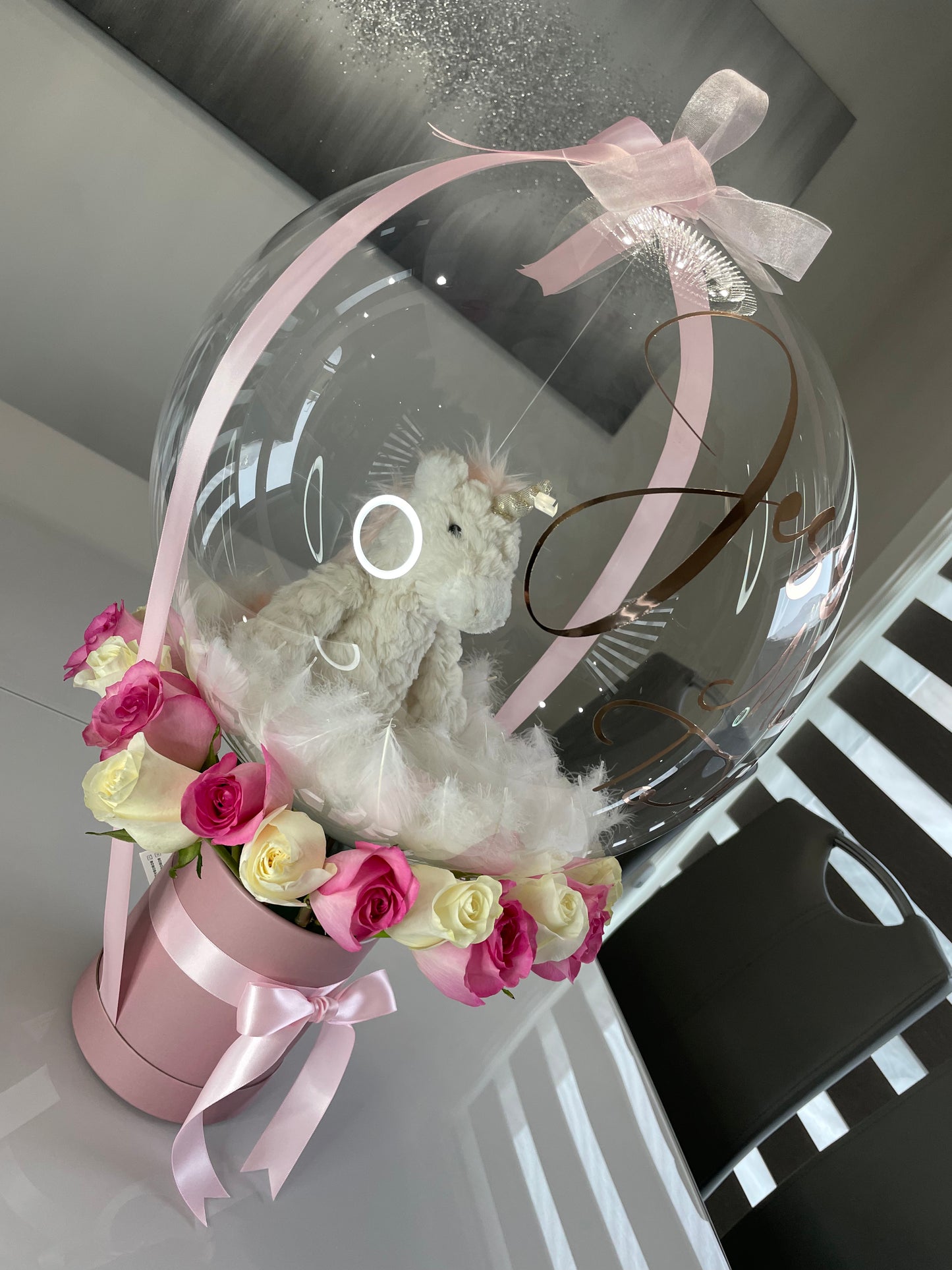 Stuffed Teddy Bear Bobo - With Roses