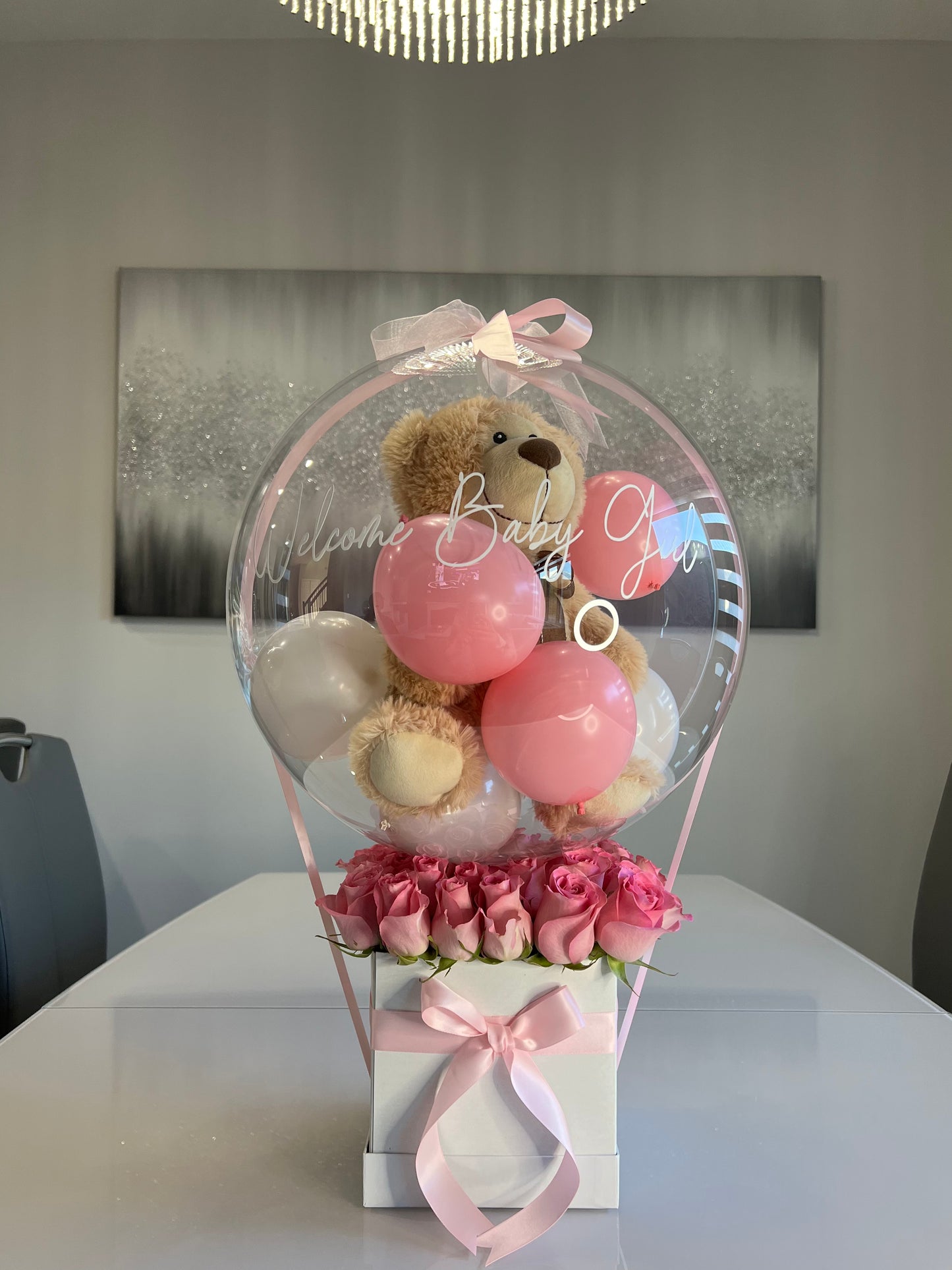 Stuffed Teddy Bear Bobo - With Roses